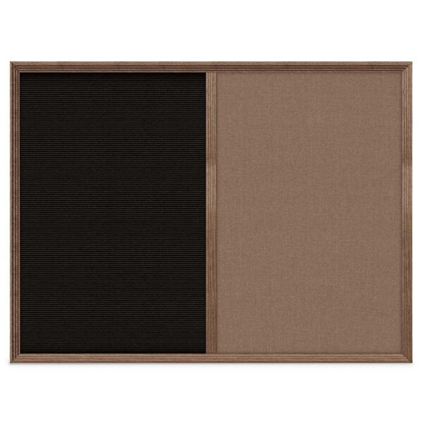 Enclosed Corkboard, 1 Door, 72"x36", 4" Fra, UV3425-SATIN-CLOUD